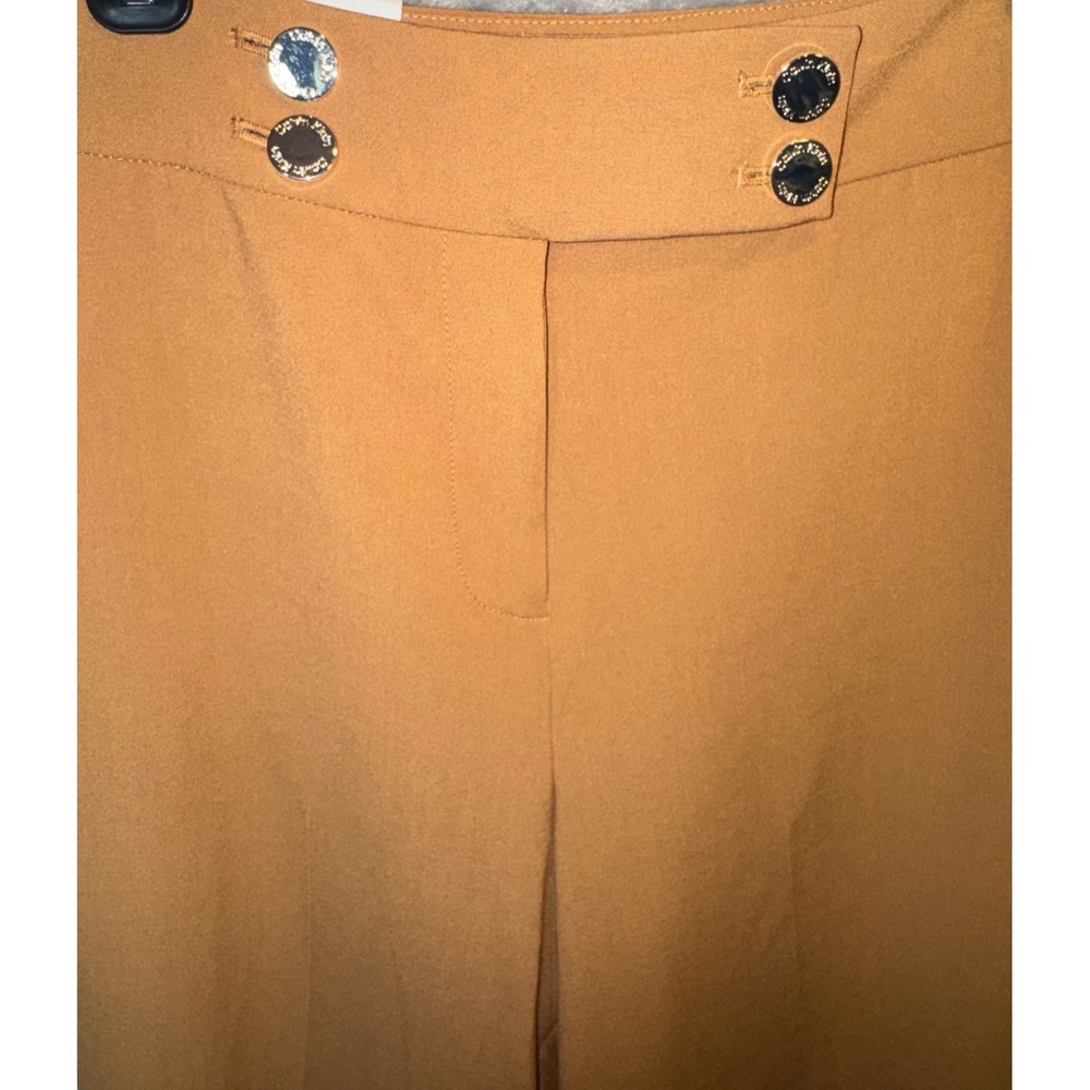 NWT Calvin Klein Women's Sz 8 Petite Whitney tan Wide-Leg Dress Pants office